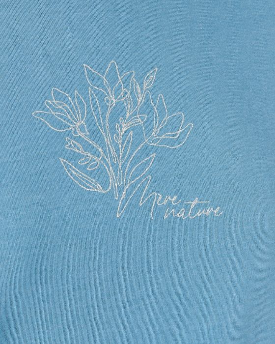 Tee-shirt manches courtes à motif doré.