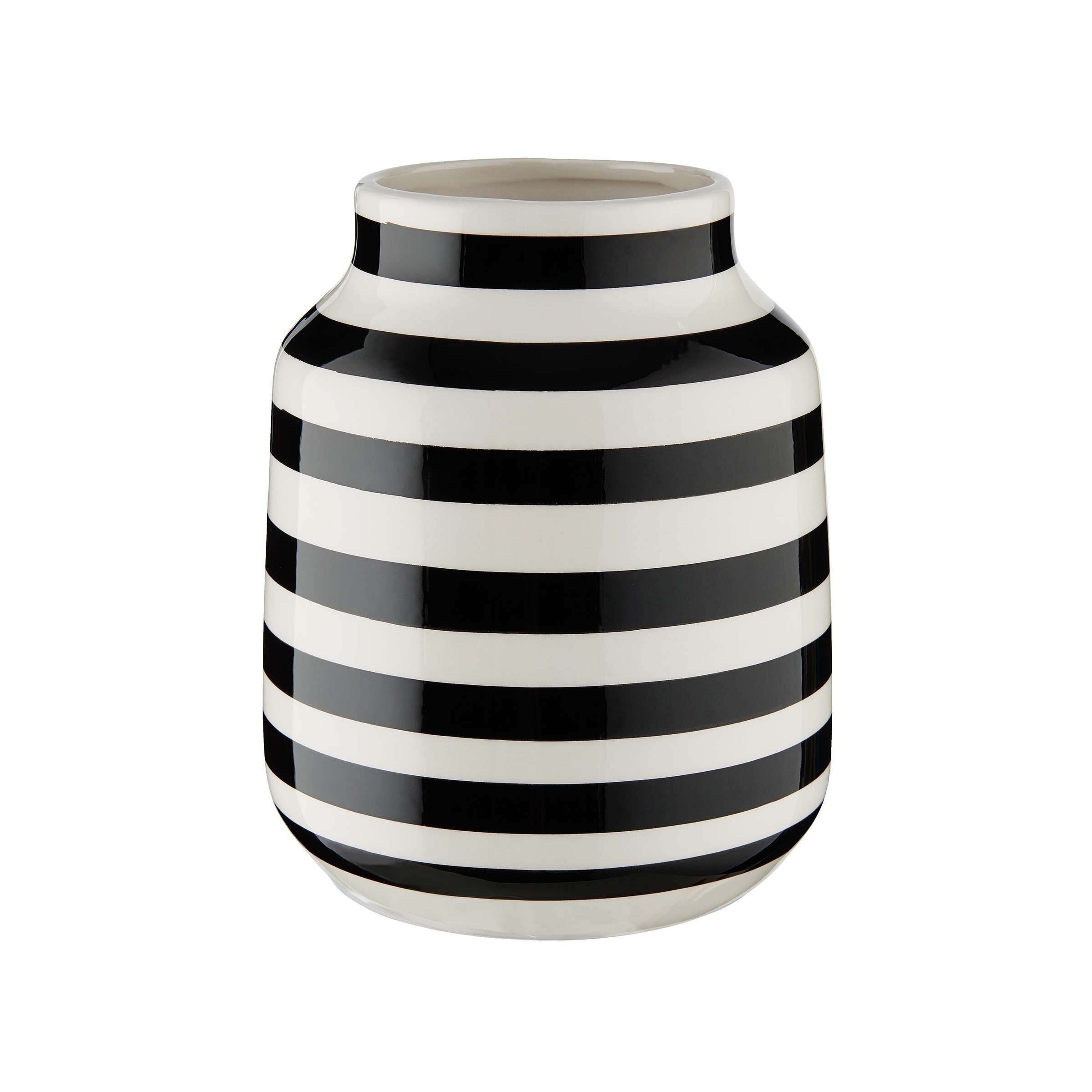 BUTLERS Dekovase MALIKA Vase gestreift Höhe 17cm