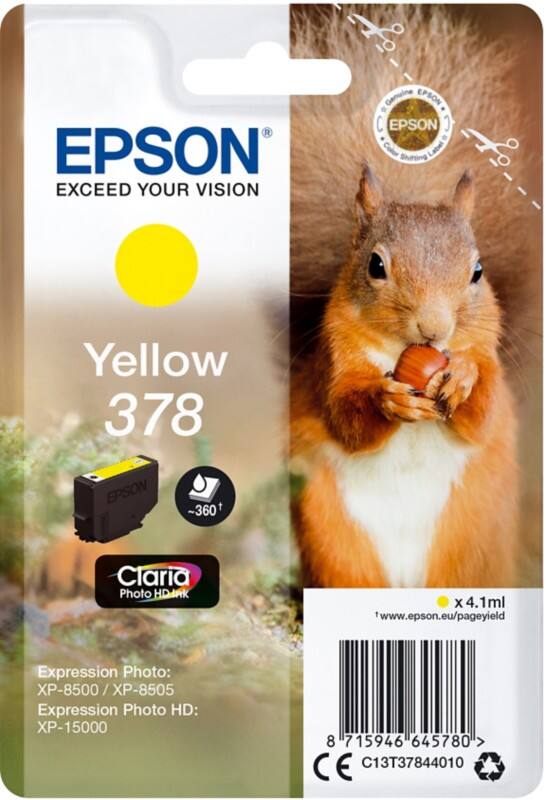 Epson 378 Original Tintenpatrone C13T37844010 Gelb