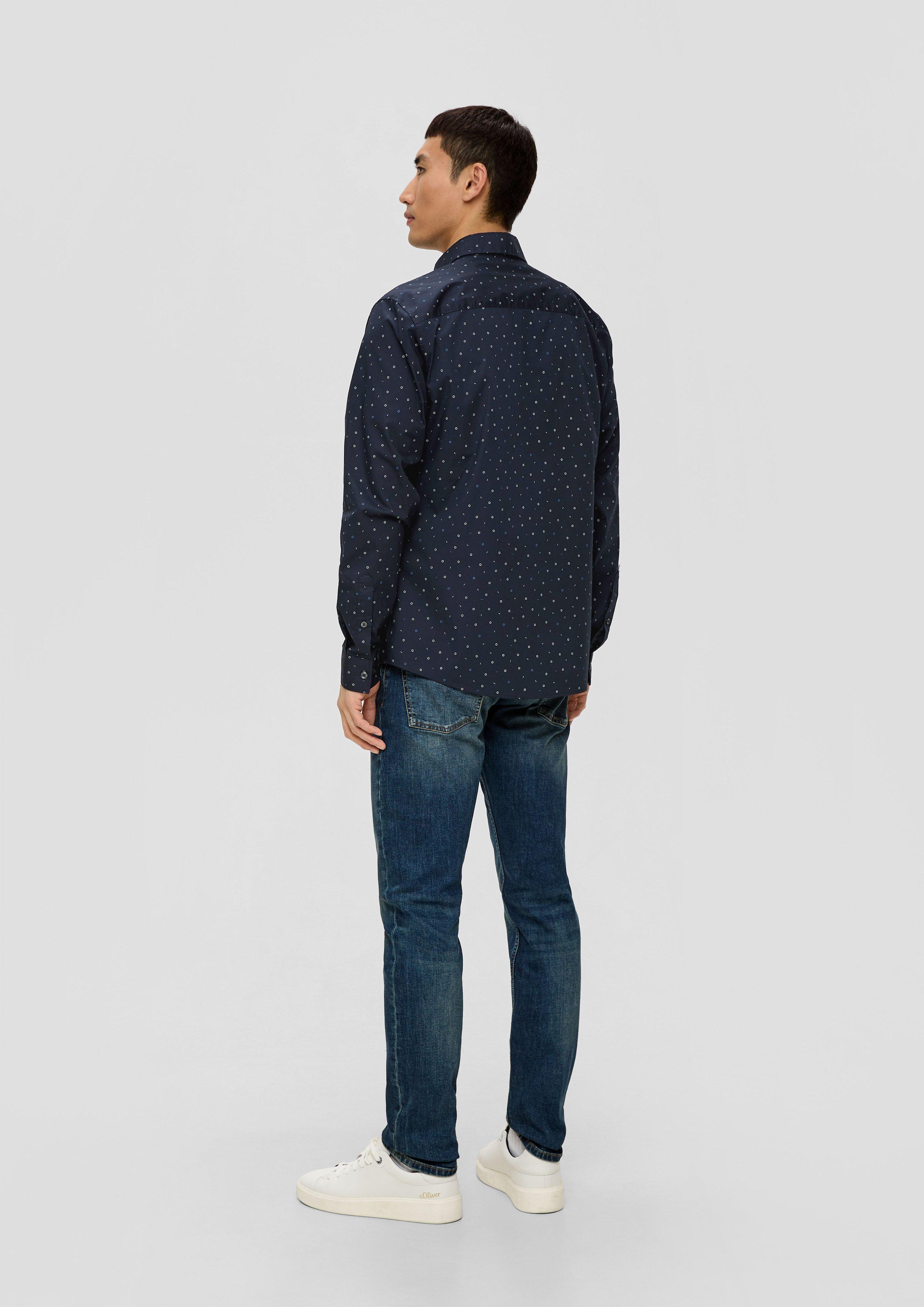 Slim: Hemd mit Allover-Print  2137948-59A1