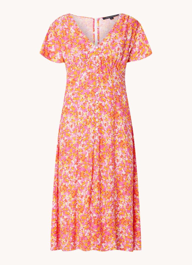 Robe-chemise midi Delphine de French Connection, imprimée et à manches bouffantes