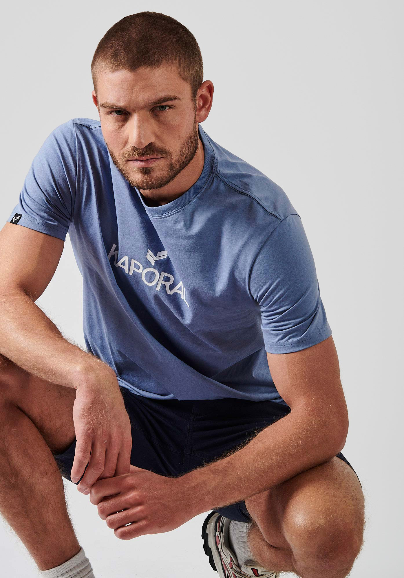 LERES  T-shirt bleu Homme en 100% coton bio