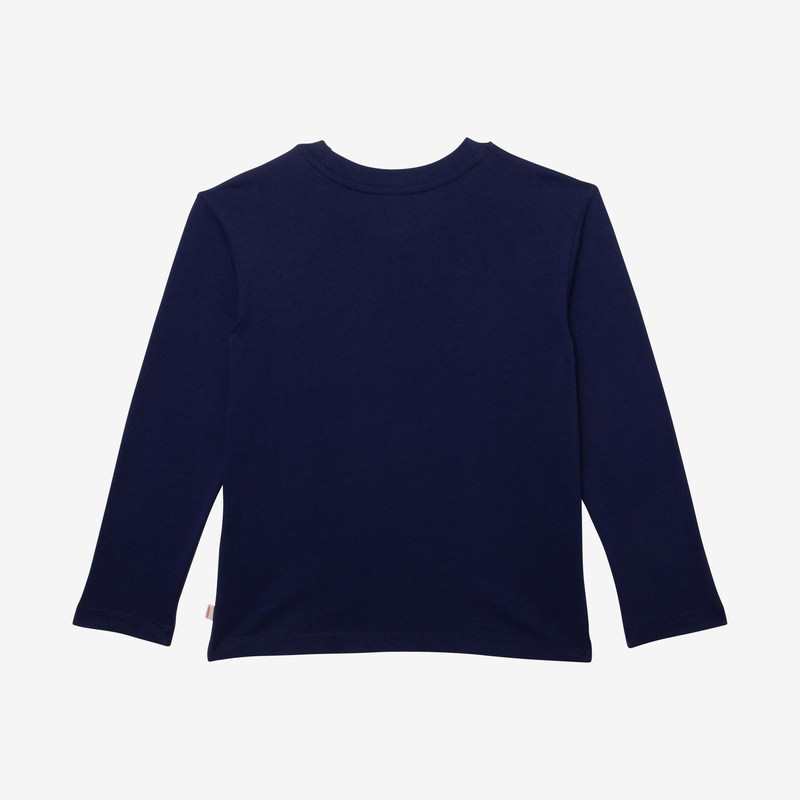 T-shirt garçon message indigo en coton recyclé bleu Catimini