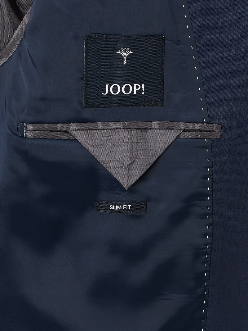 Slim Fit 2-Knopf-Sakko mit Stretch-Anteil Modell 'Herby' in marineblau