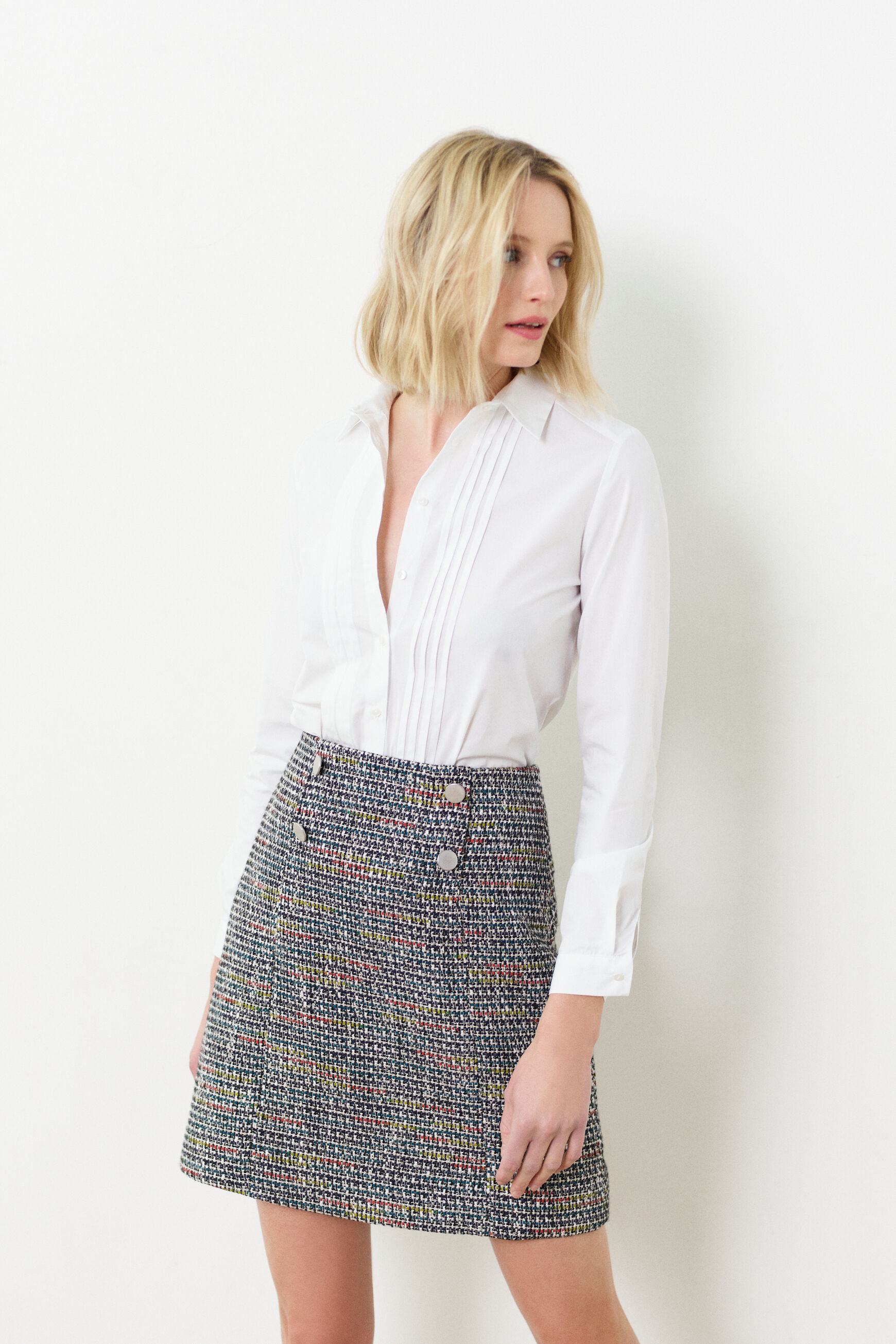 chemise leon popeline blanc femme