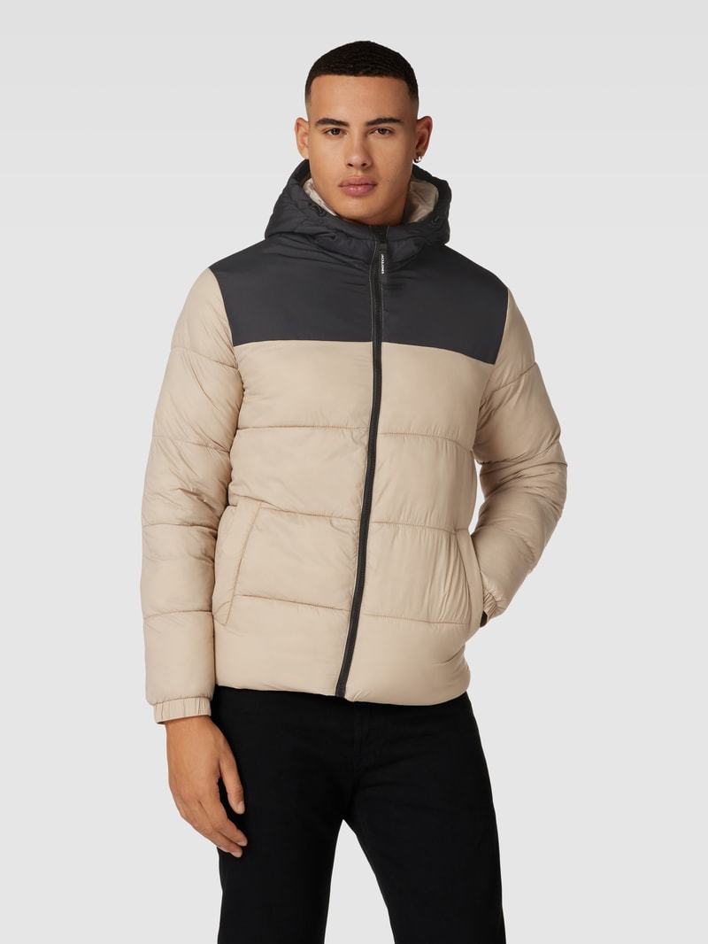 Steppjacke mit Stehkragen Modell 'ETOBY' in beige