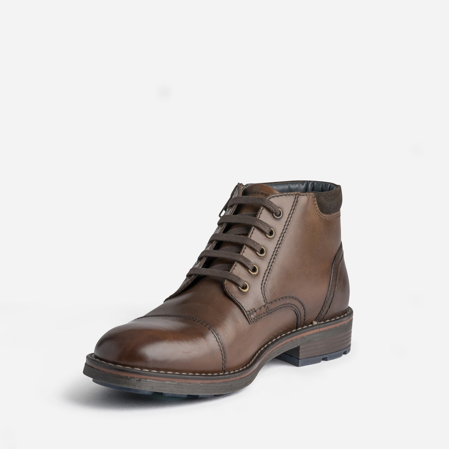 Boots à lacet marron en cuir