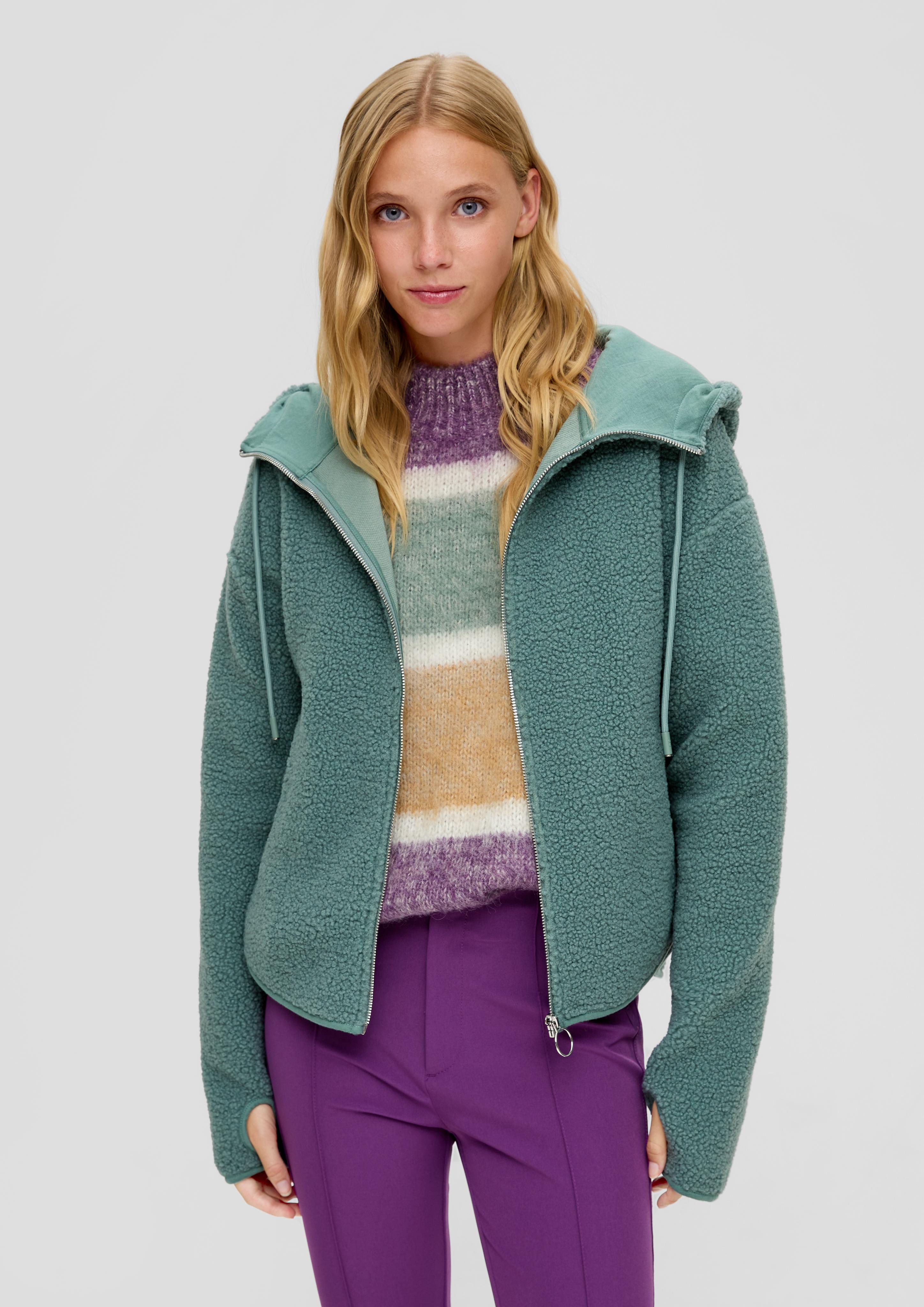 Sweatjacke aus Teddyplüsch  2135472-6575