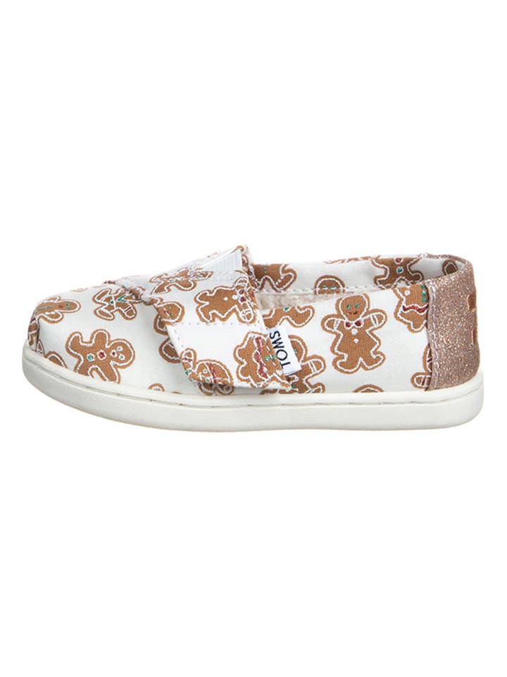 TOMS Slipper in Weiß/ Hellbraun günstig kaufen