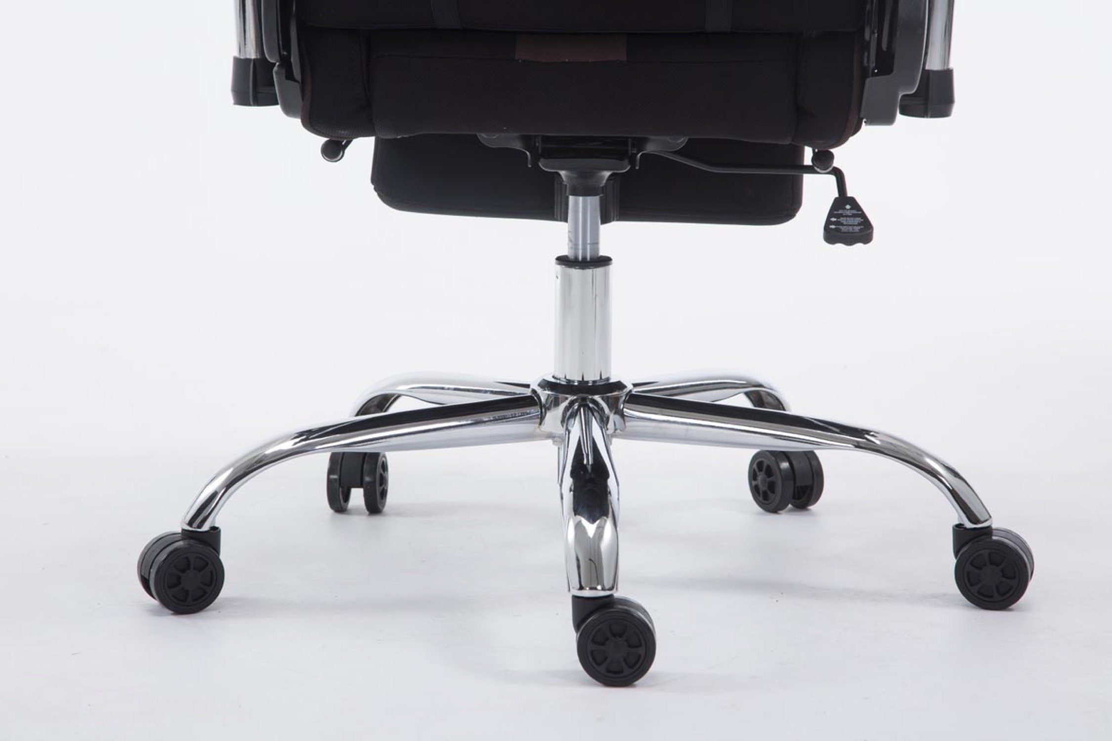 TPFLiving Gaming-Stuhl Limitless-2 mit bequemer Rückenlehne - höhenverstellbar - 360° drehbar (Schreibtischstuhl, Drehstuhl, Gamingstuhl, Racingstuhl, Chefsessel), Gestell: Metall chrom - Sitzfläche: Stoff schwarz/braun