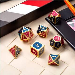 Metal & Enamel Dice Set Napoleon (7)
