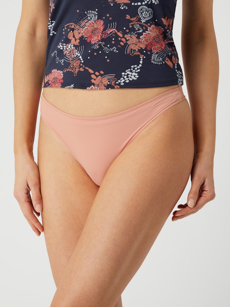 Slip mit Spitzeneinsatz Modell 'INVISIBLE LACE' in beige