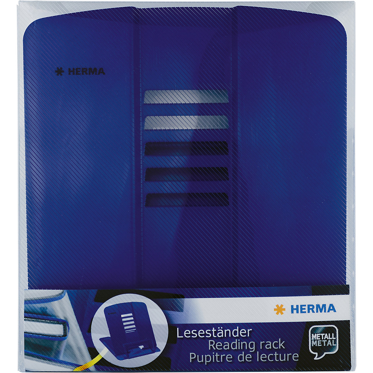 Leseständer Metall für Bücher & Tablets blau