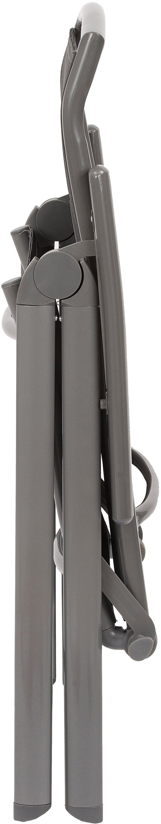BRUBAKER Gartenstuhl Milano (Gepolstert und wetterfest, 1 St), Gestell aus Aluminium, 8-fach verstellbare Rückenlehne
