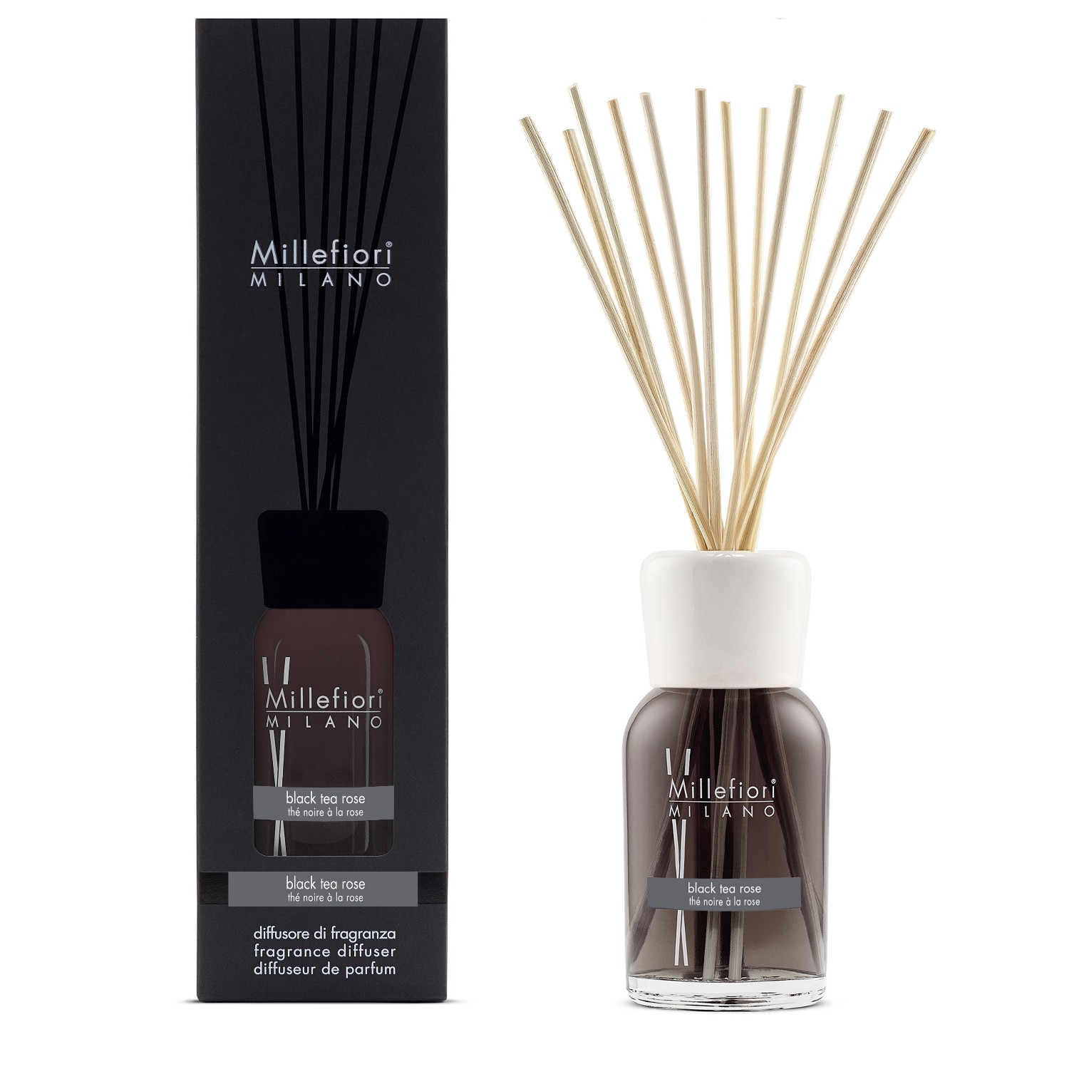 Millefiori MILANO Reed Diffuser, Rose Black Tea