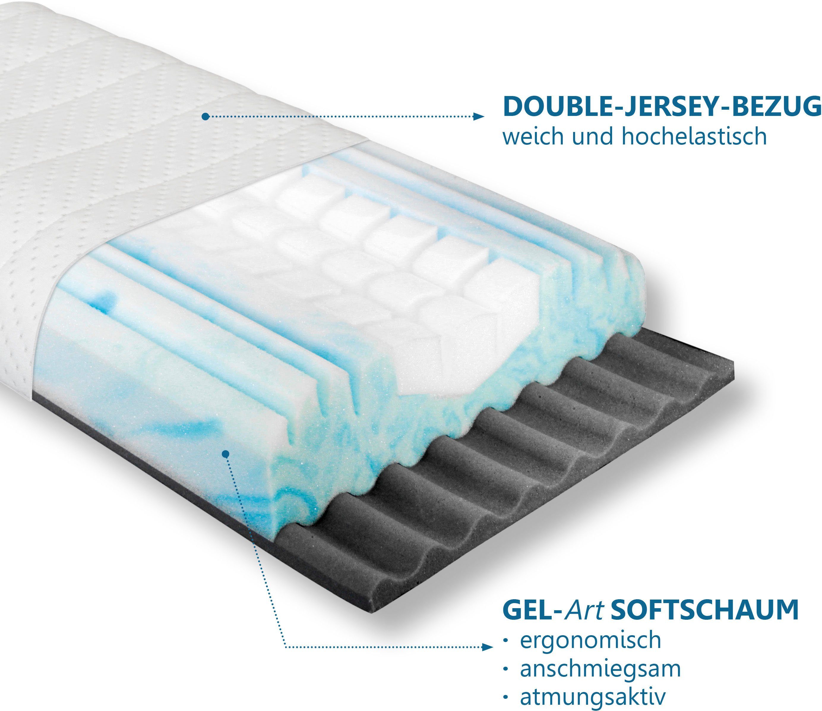 Nackenstützkissen Vario Med, Beco, Füllung: Gelschaum, Bezug: Doppeltuch, Kern aus Gelschaum & Gesundheitsprodukt nach ZPmed®