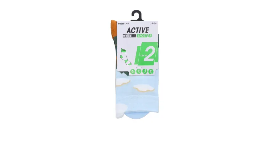 MOVE UP Unisex Socke Sport hellblau