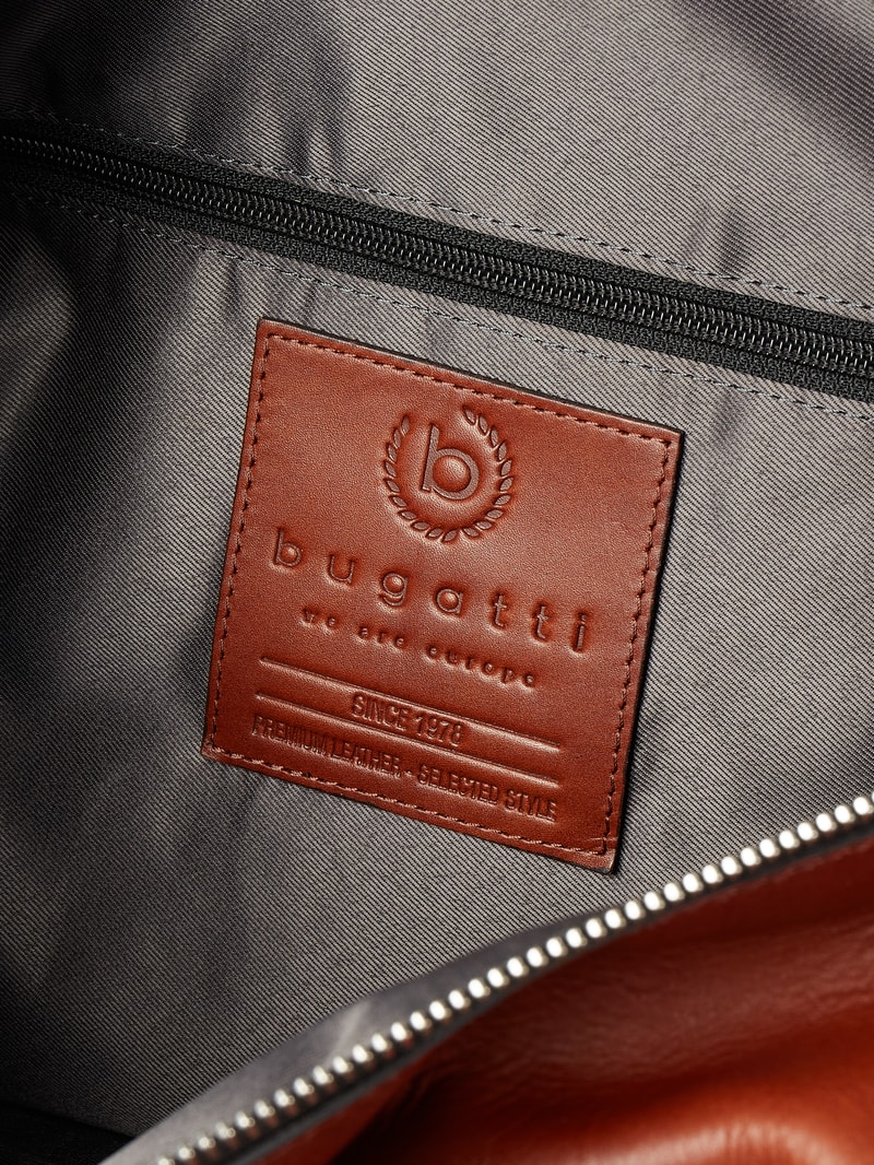 Weekender aus Leder in cognac