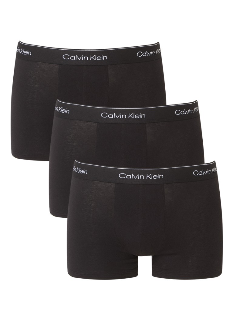 Set de 3 pantaloni scurți Calvin Klein Modern Cotton cu bandă la talie cu logo.