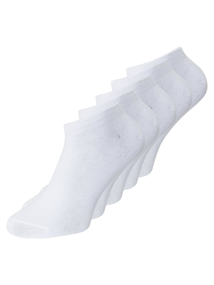 JACK & JONES Junior 5er Pack Sneaker Socken in white günstig kaufen 33-37