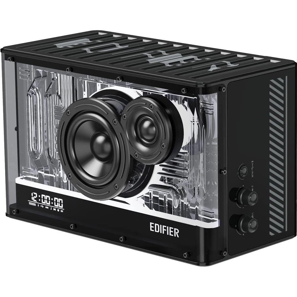 Edifier® QD35 Bluetooth-Lautsprechersystem Schwarz Lautsprechersystem (Bluetooth, 40 W, mit RGB-Lichteffekten und zwei Ladeanschlüssen)