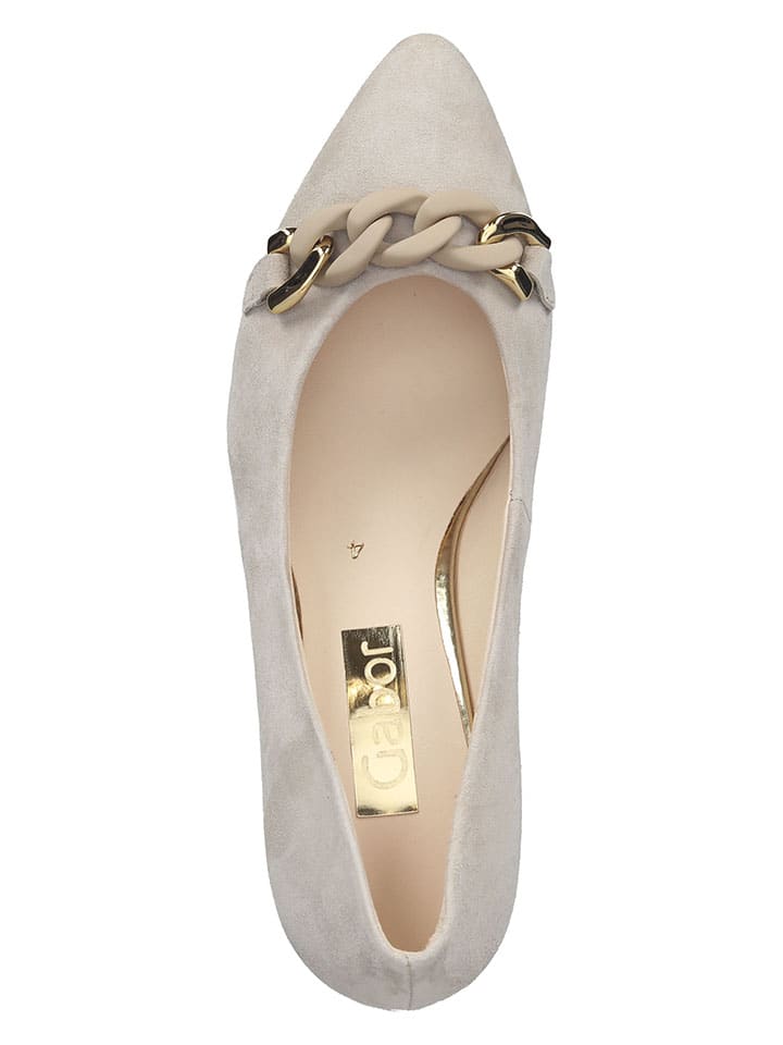 Gabor Leder-Pumps in Beige günstig kaufen