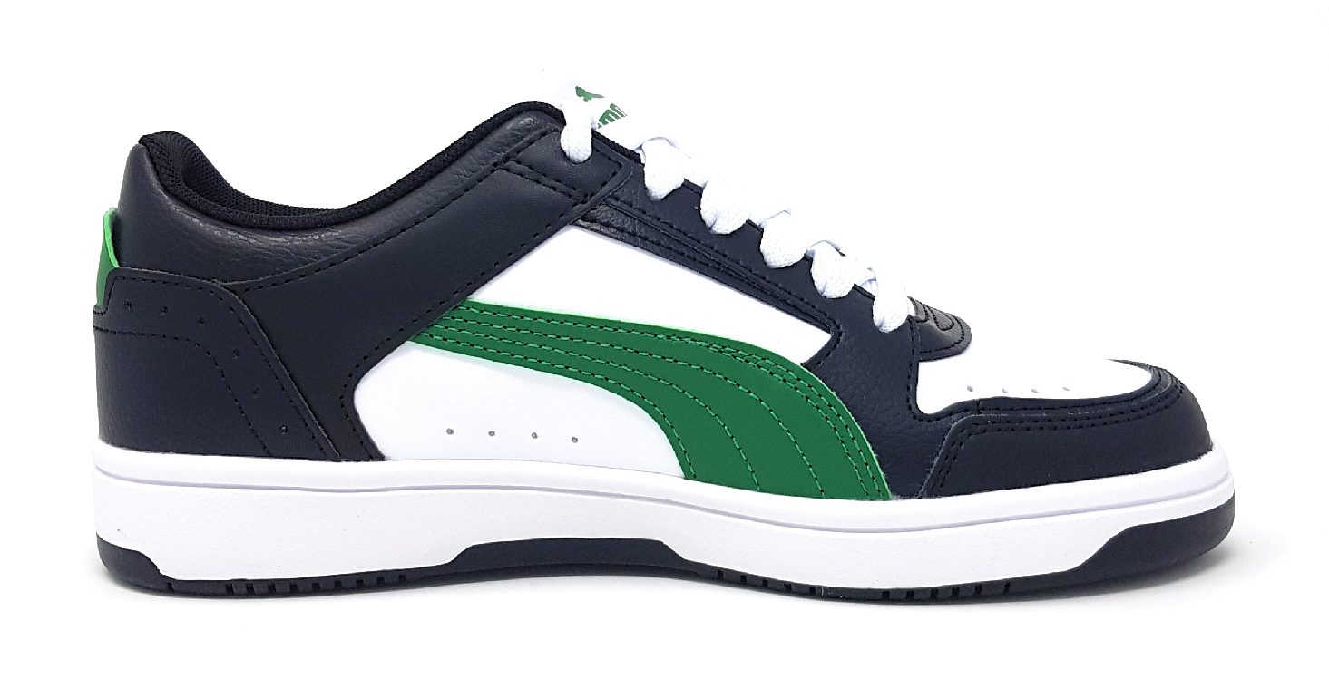 Puma Rebound Lo JR 381984 Mehrfarbig 13 Weiß/ Grün/ schwarz