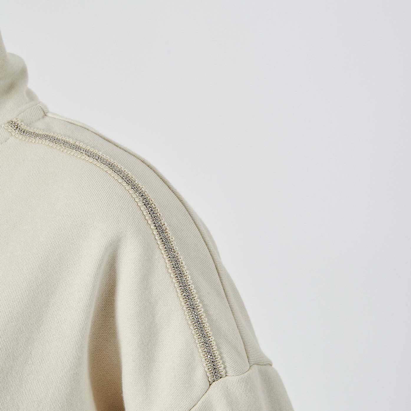 FEIA   Sweat zippé écru femme 100% coton