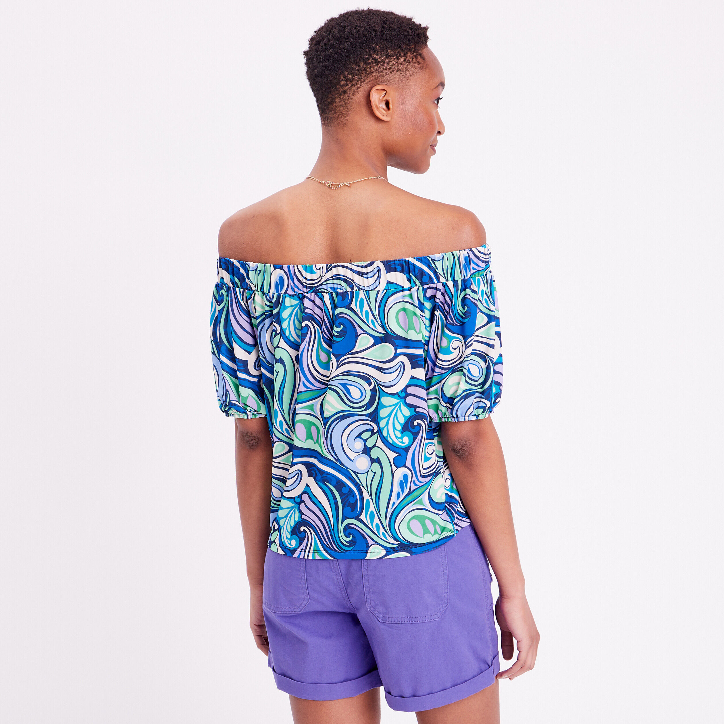 Blouse col bardot noir femme | Cache Cache