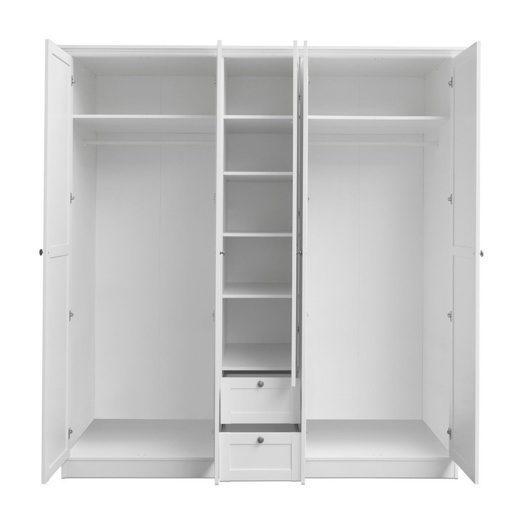 expendio Jugendzimmer-Set Landström, (Spar-Set, 3-St), Landhausstil weiß Bett 140x200 cm