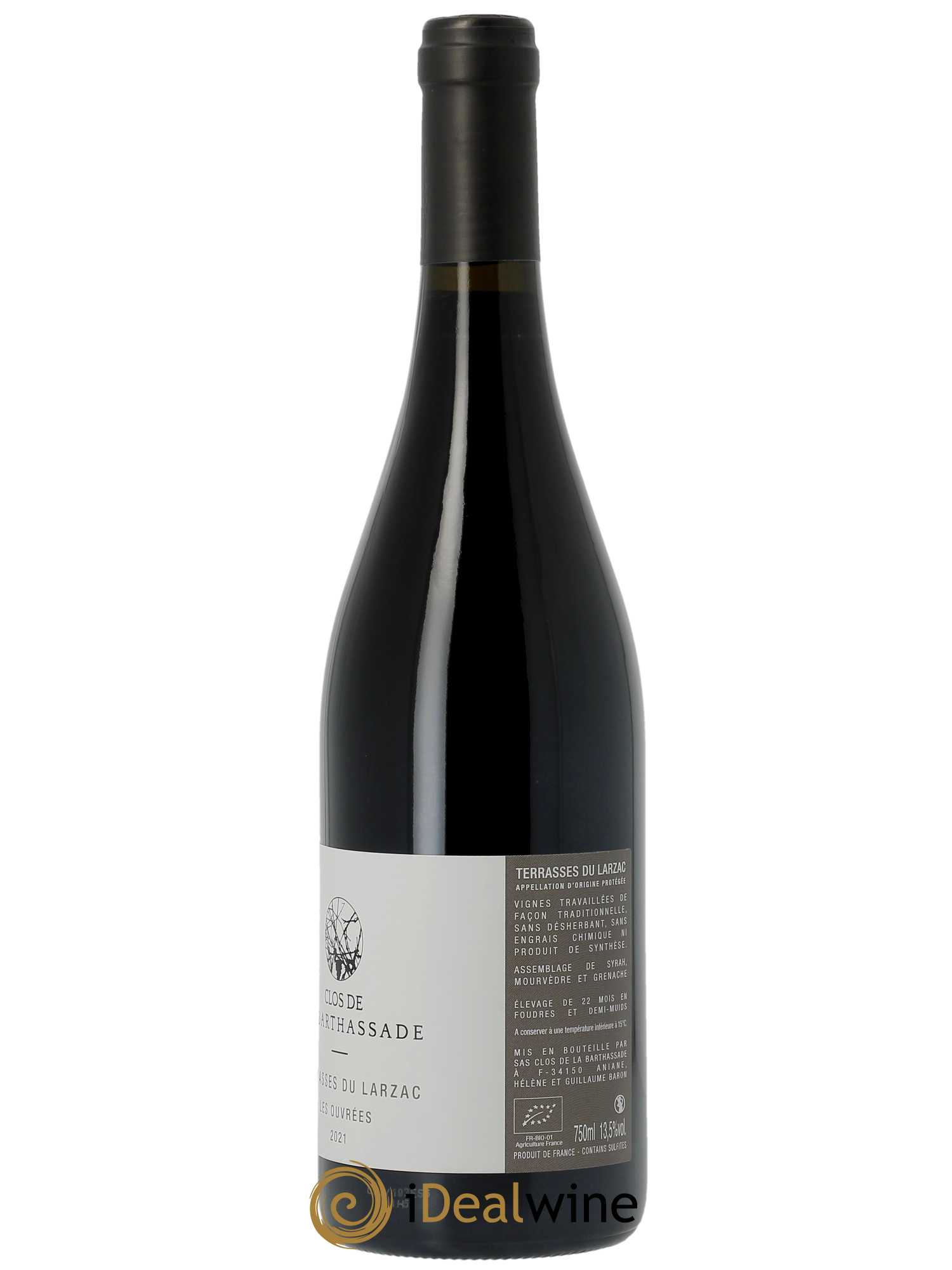 Terrasses du Larzac Les Ouvrées Le Clos de la Barthassade  2021 - Lot de 1 Bouteille