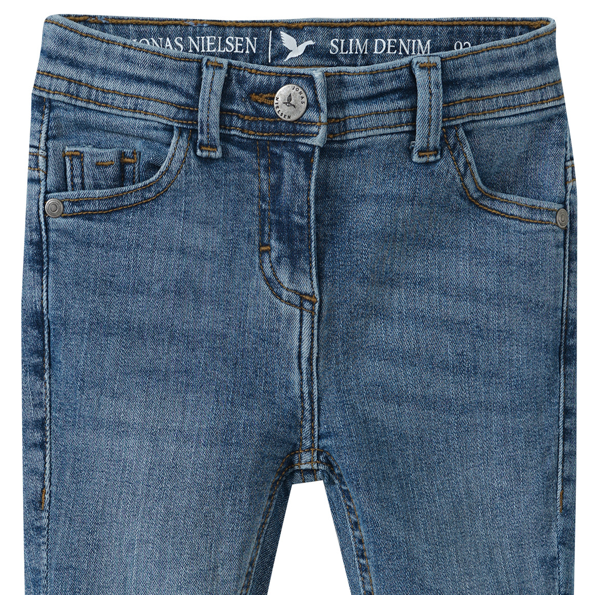 Mädchen Slim-Jeans mit verstellbarem Bund