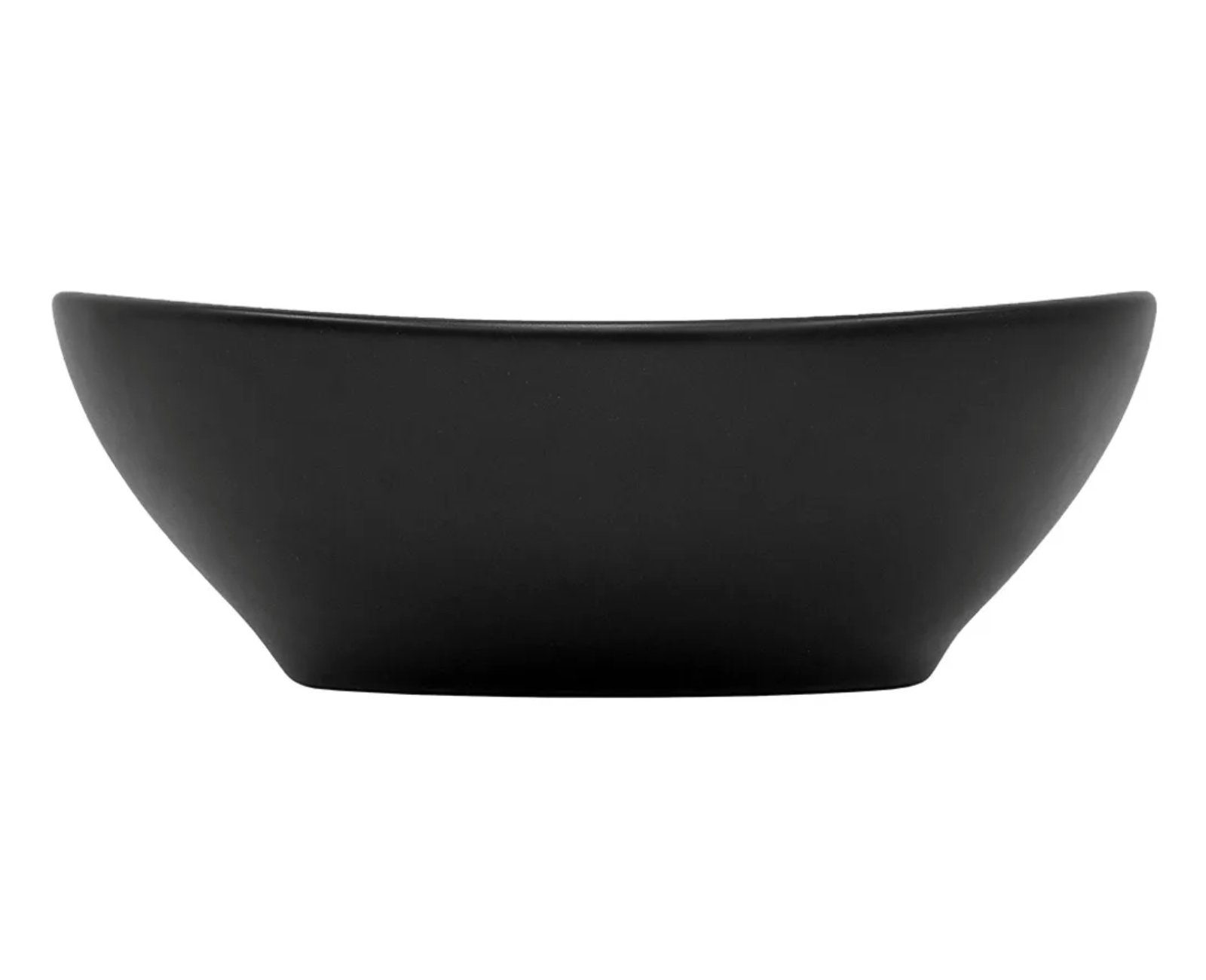 HAGO Aufsatzwaschbecken Keramik Waschbecken oval 410x335x145 mm schwarz matt ohne Überlauf