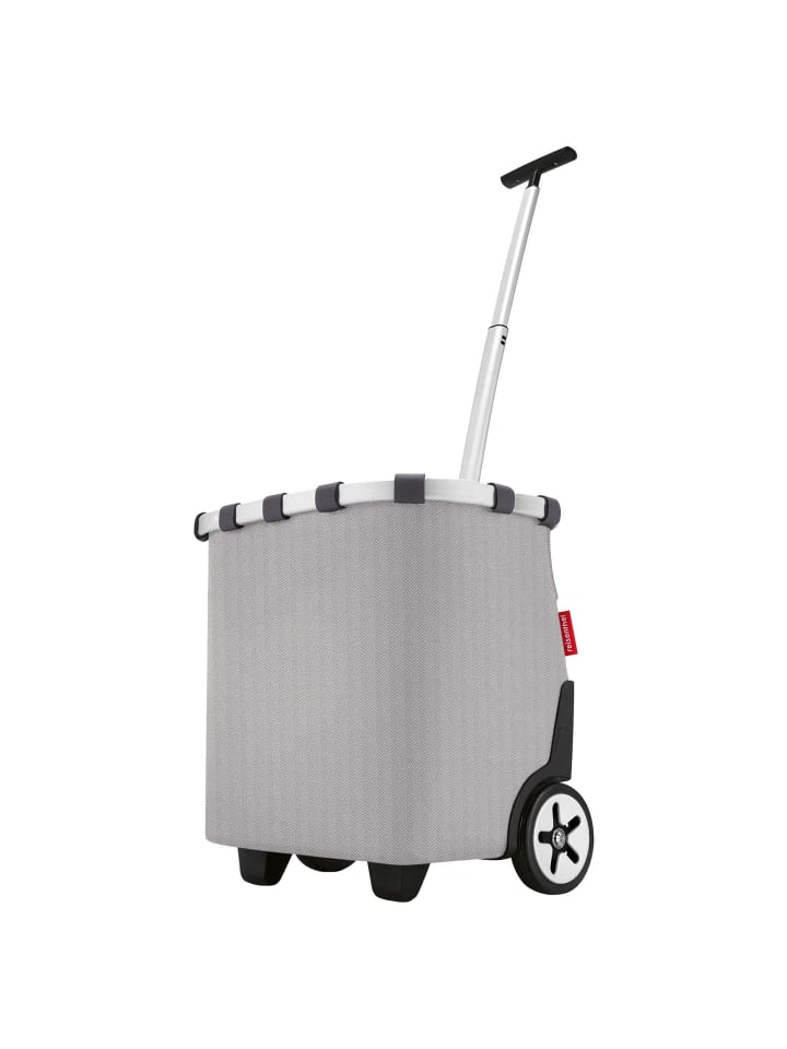Reisenthel carrycruiser - Einkaufstrolley 47.5 cm (frame raffia black) in herringbone grey günstig kaufen onesize