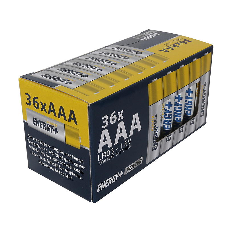 Energy Batteri AAA 36-pk, Power Energy