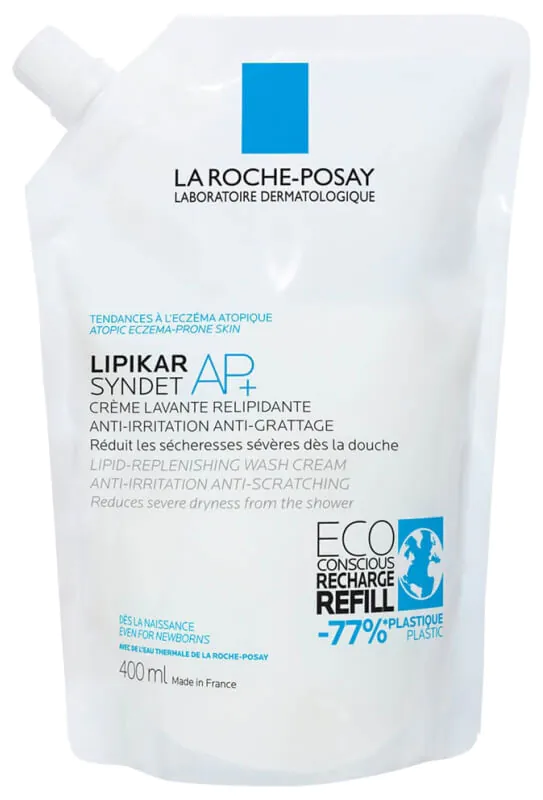 La Roche-Posay Lipikar Syndet AP+ kremasti gel za čišćenje lica, punjenje 400ml
