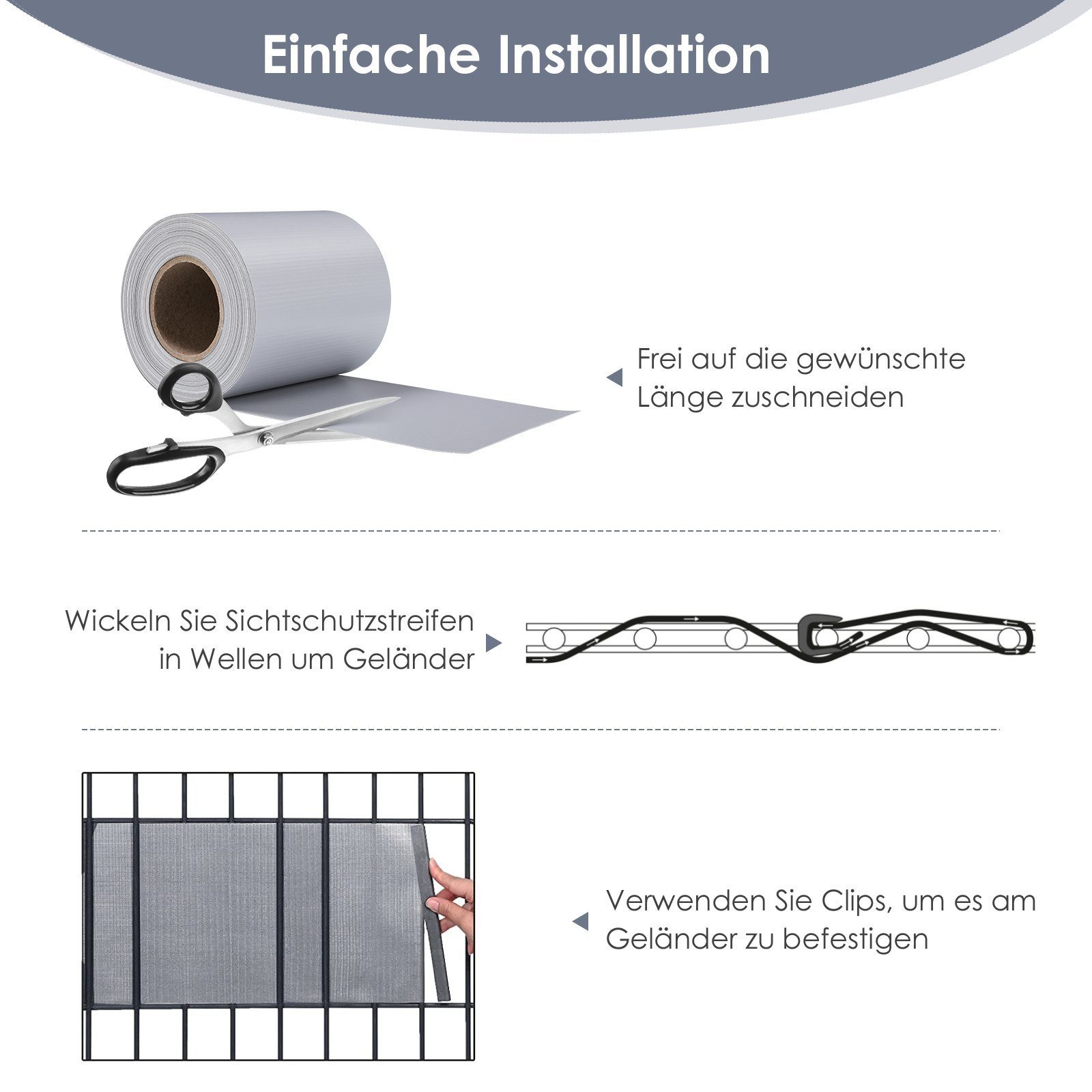 Femor Sichtschutzstreifen PVC Sichtschutzstreifen Für Doppelstabmatten