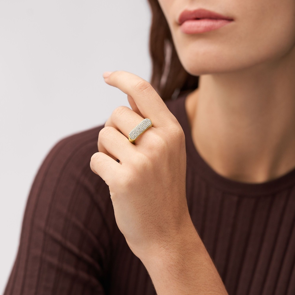 Fossil Bague pour femme Acier inoxydable or Bague