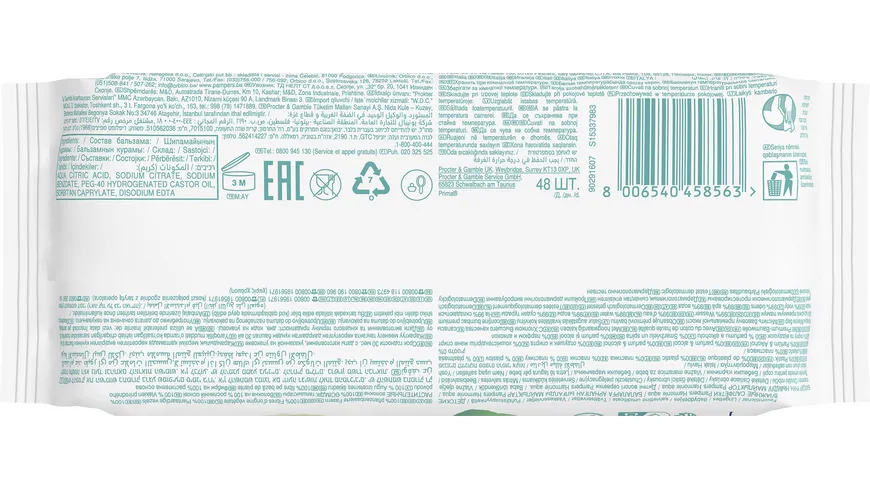 Pampers Harmonie aqua Feuchttücher