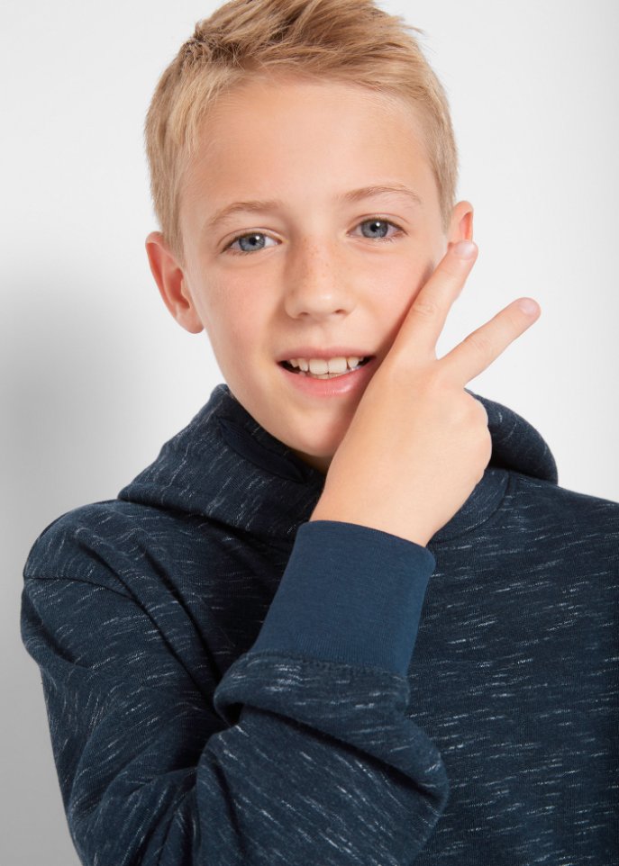 Jungen Kapuzensweatshirt, meliert