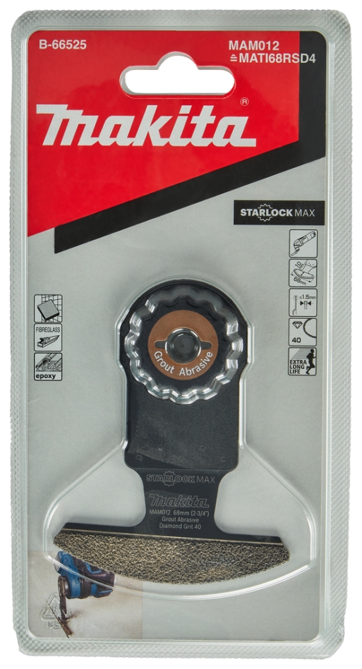 Makita pribor B-66525 MAM012 Segmentni rezač dijamantni 68x10mm K40 Starlock Max višenamjenski alat s oštricom