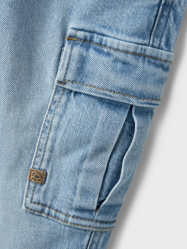 name it Cargojeans NKMSILAS TAP CARGO JEANS 6650-AZ in light blue denim günstig kaufen
