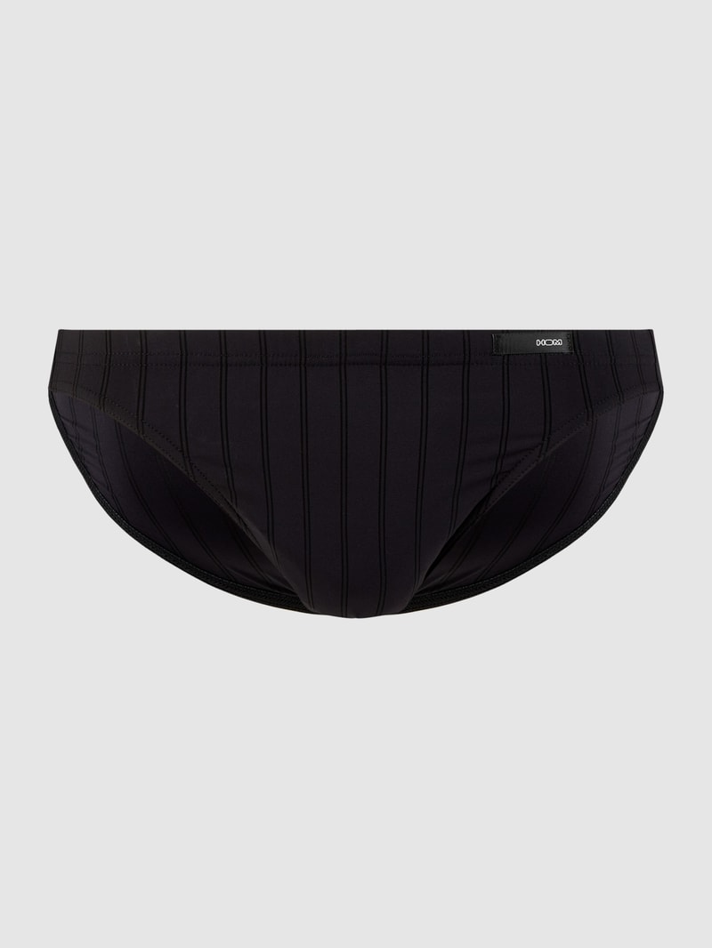 Slip mit Allover-Muster Modell 'Chic' in schwarz