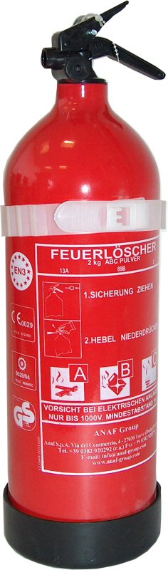 Pulverfeuerlöscher PS2-YN ABC mit Halterung, 2 kg - ATU