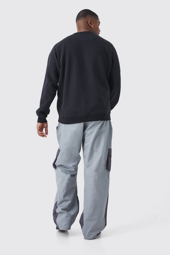 Plus Slim-Fit Colorblock Cargo-Hose