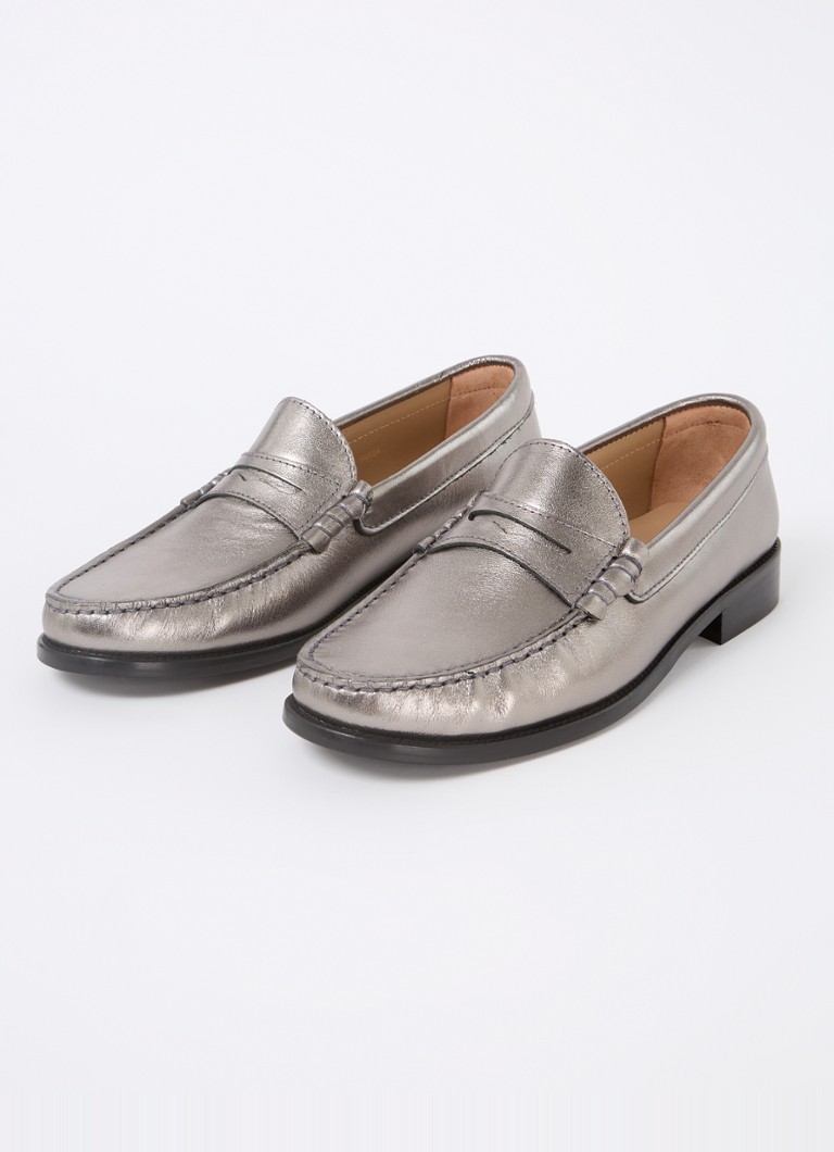 LKBennett Solo Lederloafer mit Metallic-Finish