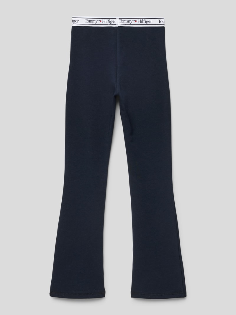 Leggings mit Label-Details in marineblau