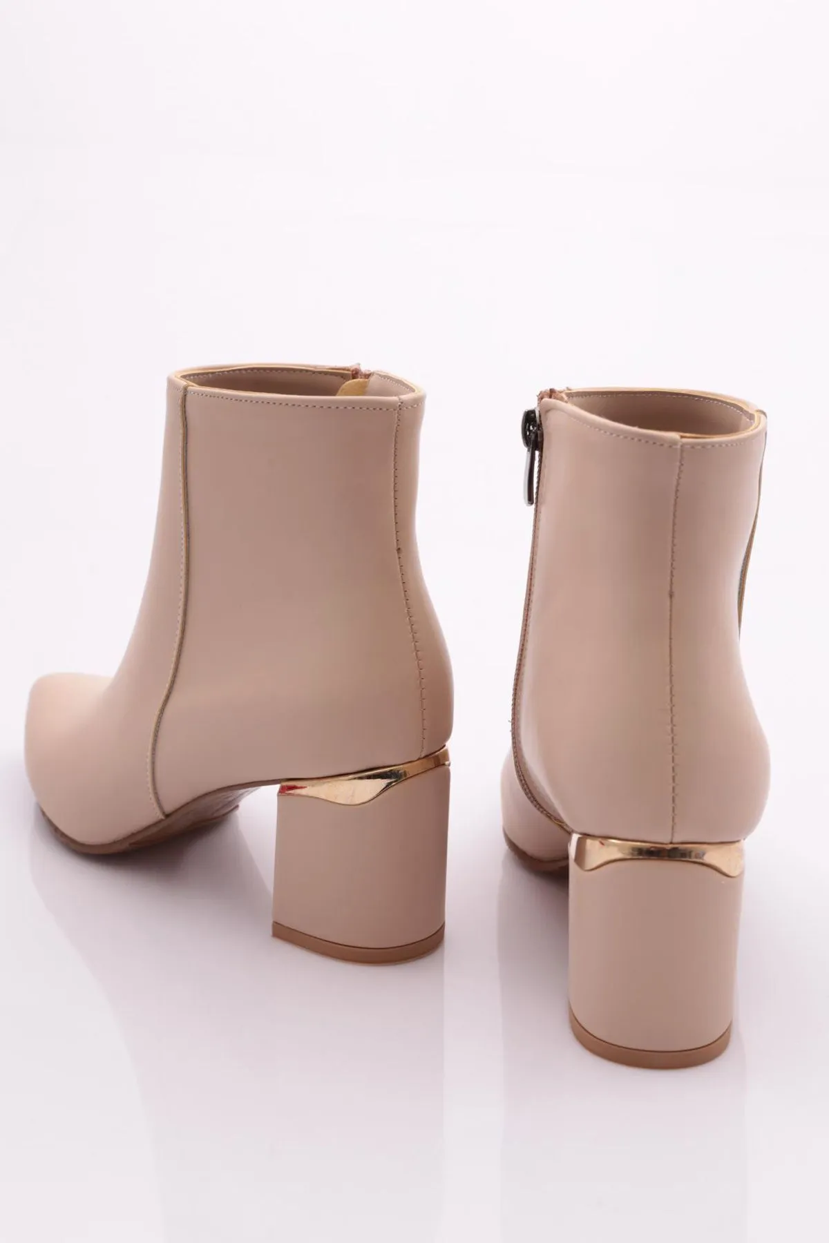 DGN  Pm09-k5001 Stiefel mit Absatz für Damen - Hautfarben