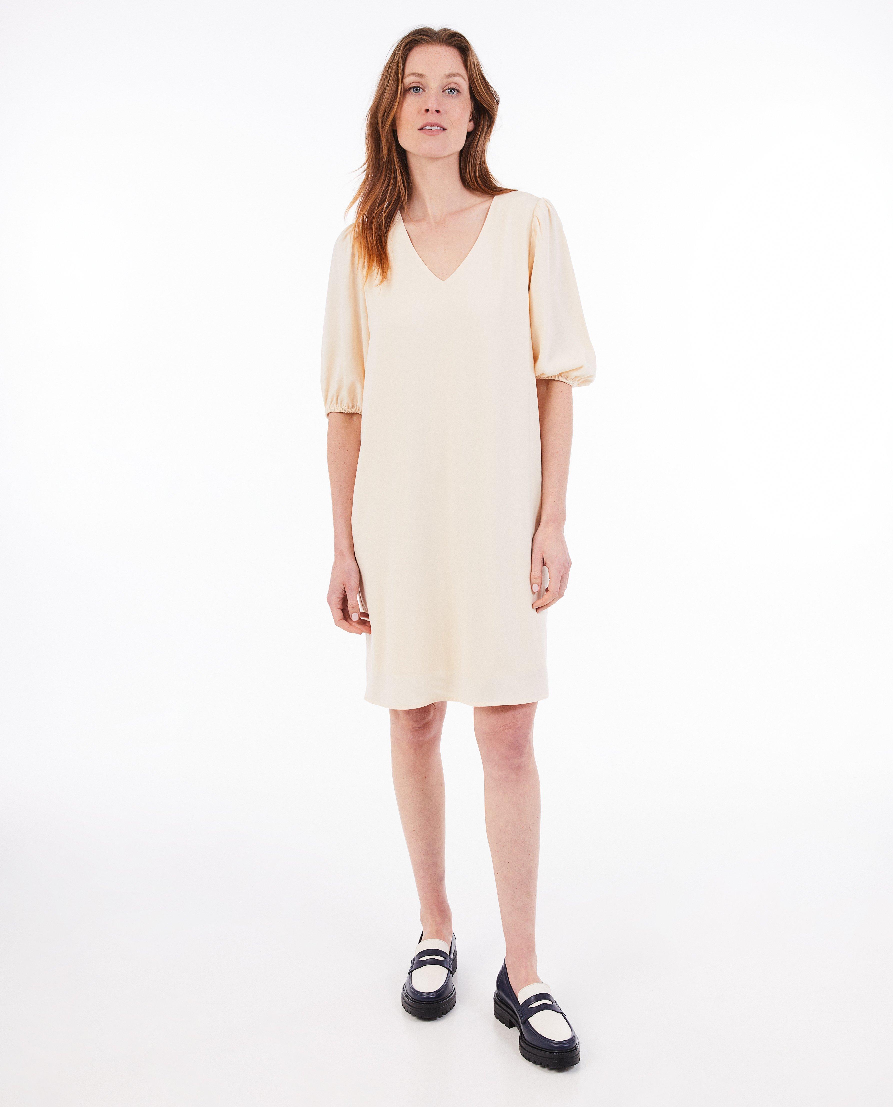 Rochie albă de lungime medie Sora, albă