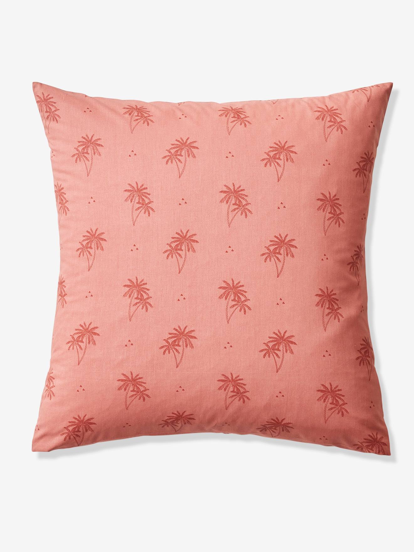 Parure housse de couette + taie d'oreiller enfant PALMIERS terracotta